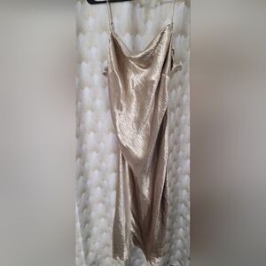 Anthropologie Champagne Gold Dress